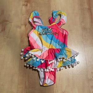 Betsy Johnson girls swimsuit. Size 4T.